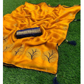 Pure Heavy Moss Chiffon Saree